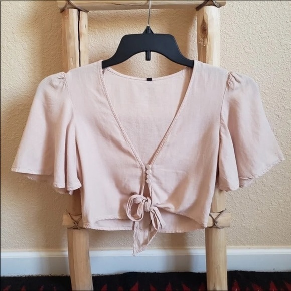 💖ZARA TIE FRONT CROP TOP. SUPER CUTE - Picture 4 of 5